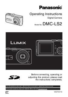 Panasonic Lumix LS2 manual. Camera Instructions.